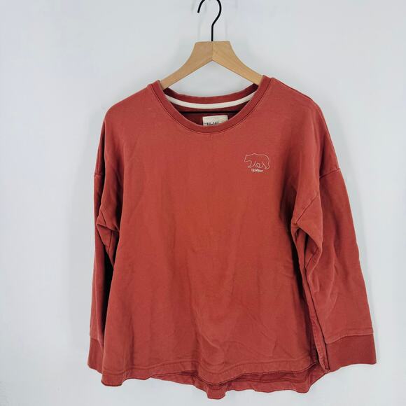 UpWest Tops - UpWest Resort Mercantile 100% Cotton Rust Long Sleeve Sweatshirt Size M